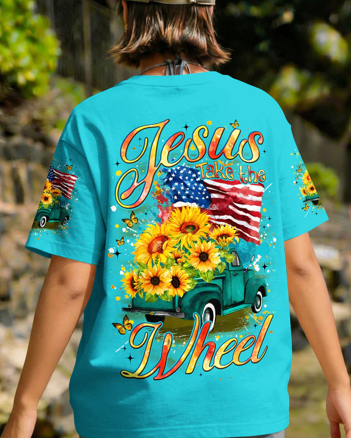 Cowgic Jesus Take The Wheel Women's All Over Print Shirt