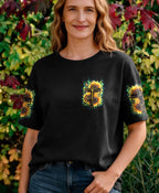 Cowgic Way Maker Miracle Worker Cross Sunflower Women's All Over Print Shirt