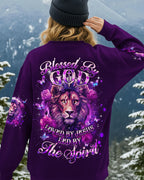 Cowgic Blessed By God Lion Women's All Over Print Shirt