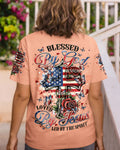 Cowgic Blessed By God Cross Women's All Over Print Shirt