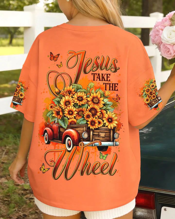 Cowgic Jesus Take The Wheel Women's All Over Print Shirt