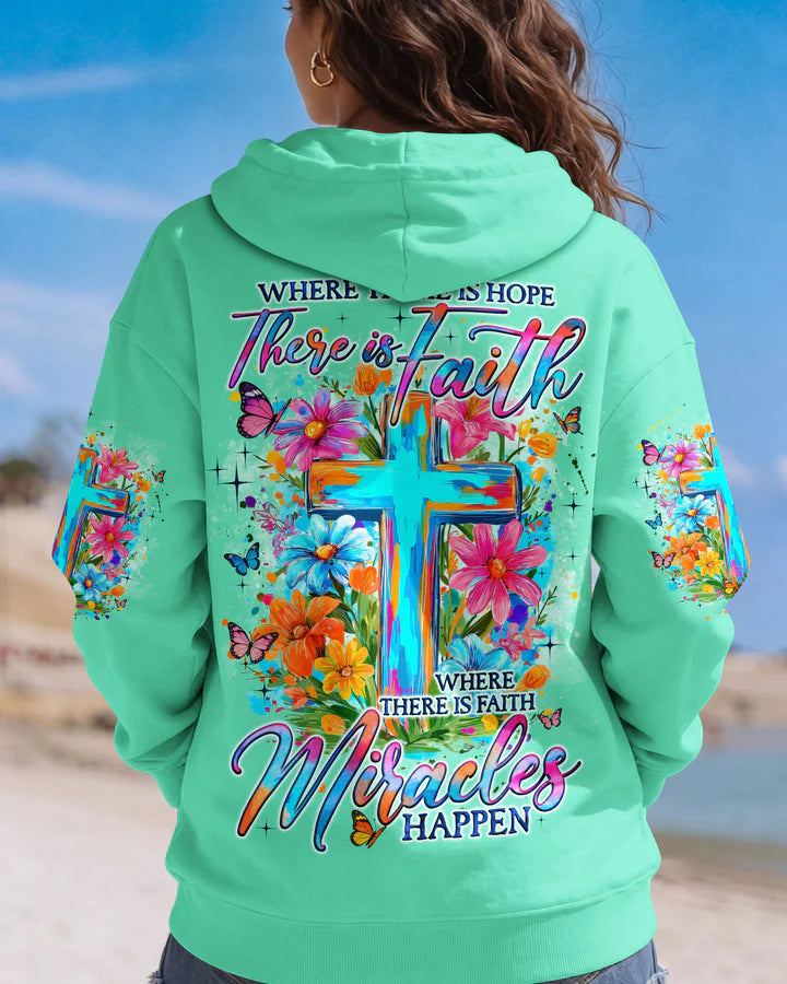Cowgic Where There Is Faith Miracles Happen Women's All Over Print Shirt