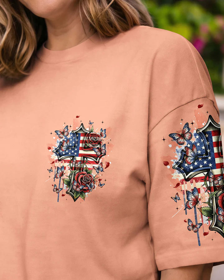 Cowgic Blessed By God Cross Women's All Over Print Shirt