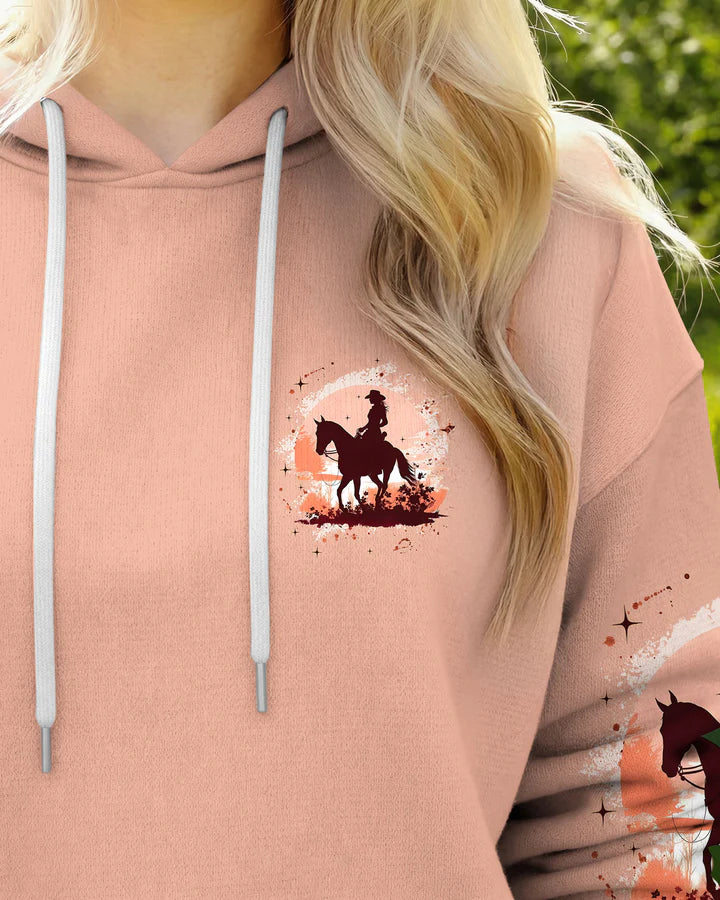 Cowgic This Girl Runs On Jesus And Horses Women's All Over Print Shirt