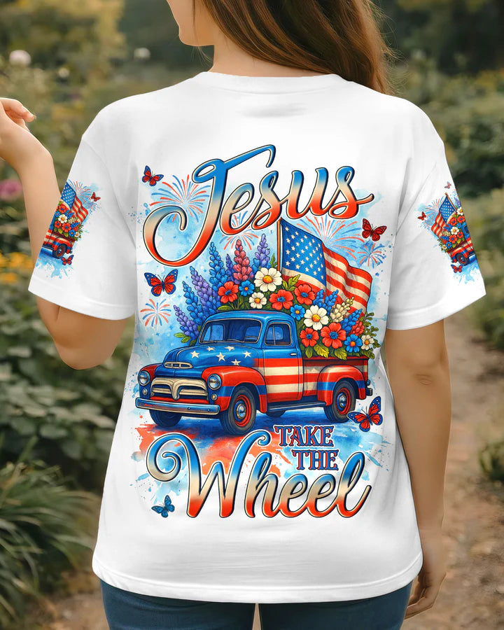 Cowgic Jesus Take The Wheel Women's All Over Print Shirt
