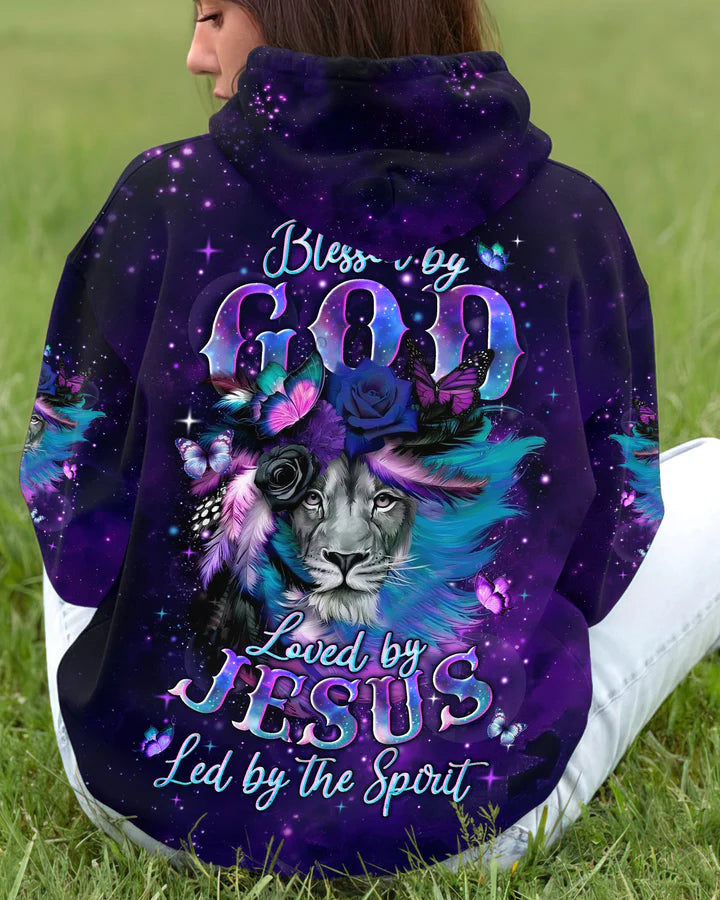 Cowgic Blessed By God Lion Women's All Over Print Shirt
