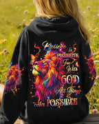 Cowgic Believe In Possibilities Lion Women's All Over Print Shirt