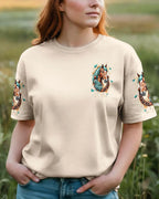 Cowgic Blessed By God Horse Women's All Over Print Shirt