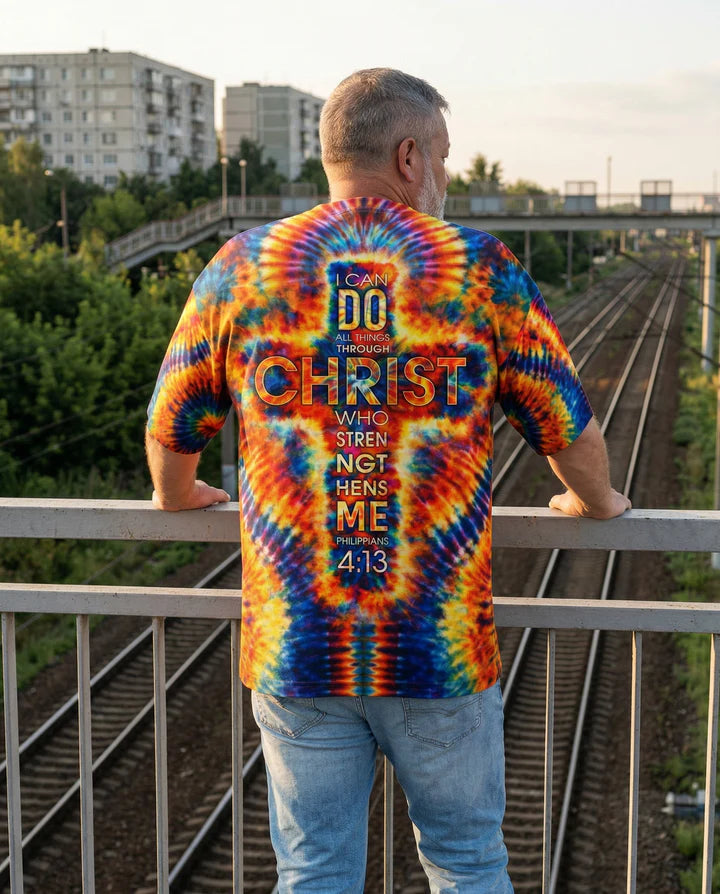 Cowgic I Can Do All Things Swirl Men's All Over Print Shirt