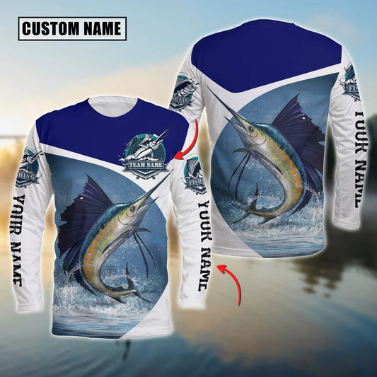 Cowgic Sailfish Fishing Customize Name 3D Shirts