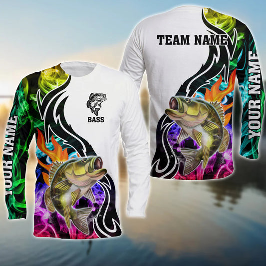 Cowgic Bass Fishing Customize Name 3D Shirts