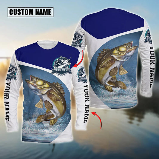 Cowgic Walleye Fishing Customize Name 3D Shirts