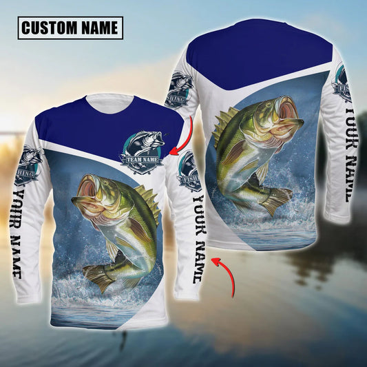 Cowgic Bass Fishing Customize Name 3D Shirts
