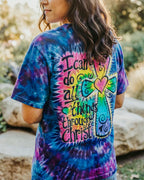 Cowgic I Can Do All Things Through Christ Colorful Faith Cross Swirl Women's All Over Print Shirt