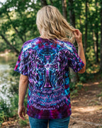 Cowgic Faith In Light Wing Cross Swirl Women's All Over Print Shirt