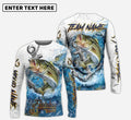 Cowgic Bass Fishing Anchor Ocean Splash Design Name & Team Name 3D