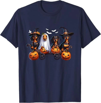 Cowgic Dachshund Happy Halloweiner Funny Halloween Dogs Lover T-Shirt