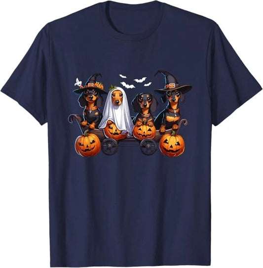 Cowgic Dachshund Happy Halloweiner Funny Halloween Dogs Lover T-Shirt