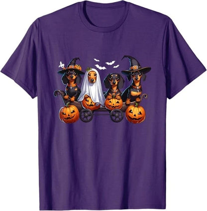 Cowgic Dachshund Happy Halloweiner Funny Halloween Dogs Lover T-Shirt