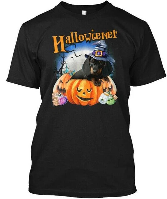 Cowgic Happy Halloweiner Design Funny Dachshund Halloween T-Shirt