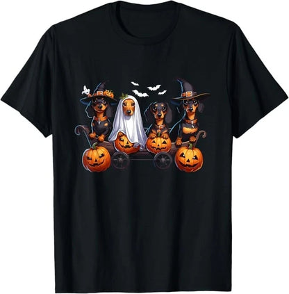 Cowgic Dachshund Happy Halloweiner Funny Halloween Dogs Lover T-Shirt