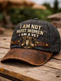 Cowgic Proud Veteran Unisex Vintage Printed Hats v19