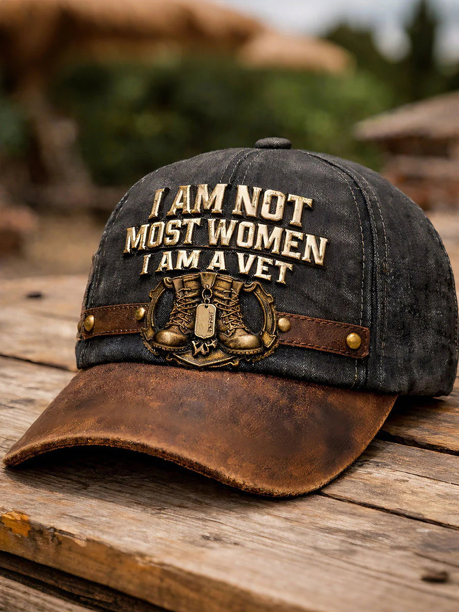 Cowgic Proud Veteran Unisex Vintage Printed Hats v19