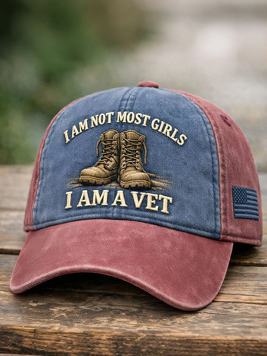Cowgic Proud Veteran Unisex Vintage Printed Hats v15