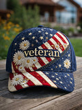 Cowgic Proud Veteran Unisex Vintage Printed Hats v2