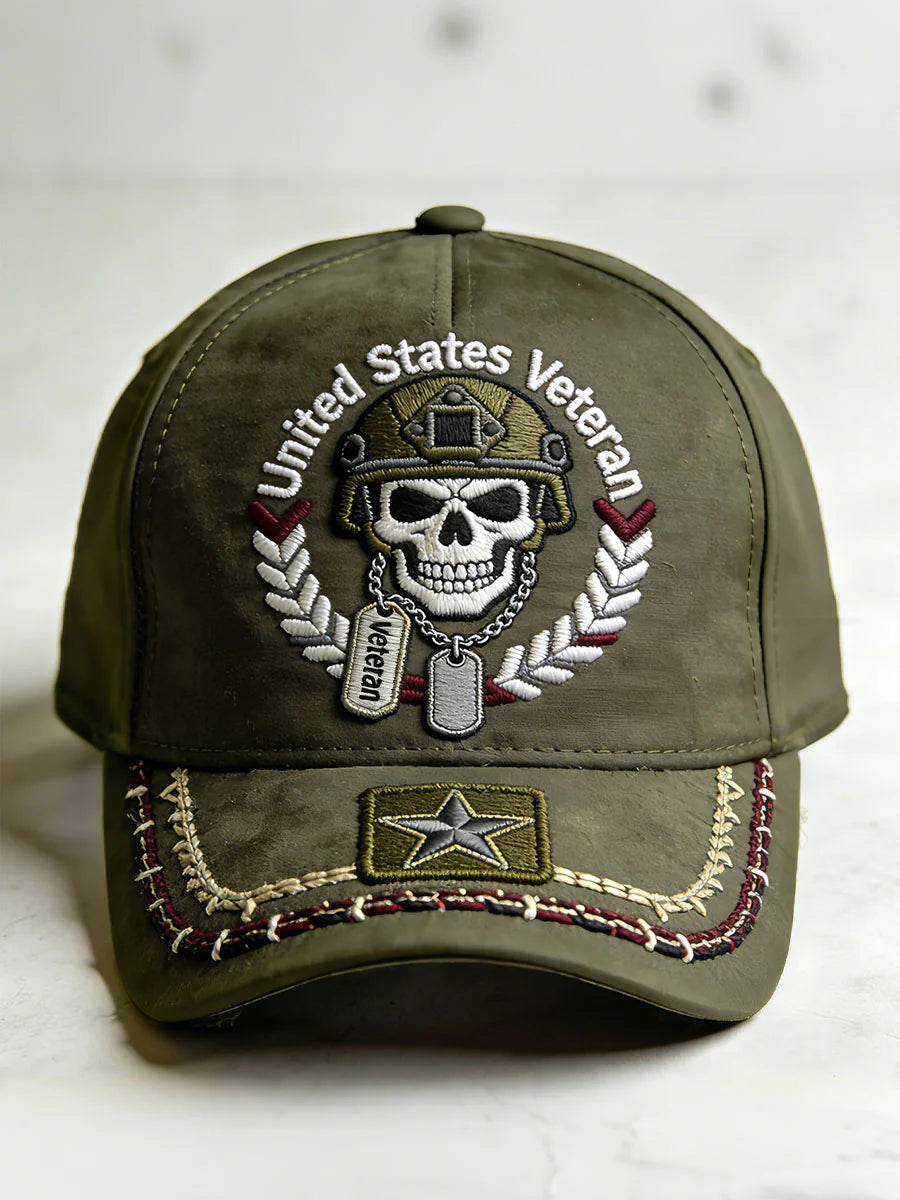Cowgic Proud Veteran Unisex Vintage Printed Hats