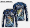 Cowgic Bass Fishing Fishing Dark Blue Camouflage Custom Name & Team Name 3D