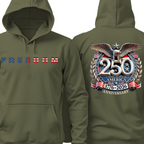 Freedom 250 Years Anniversary Dark Shirt | Patriotic 4th of July 1776–2026 Eagle US Flag Front & Back Shirt