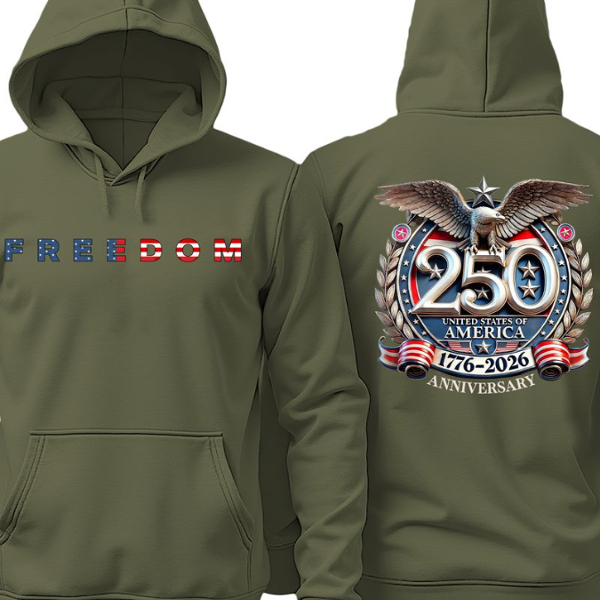 Freedom 250 Years Anniversary Dark Shirt | Patriotic 4th of July 1776–2026 Eagle US Flag Front & Back Shirt