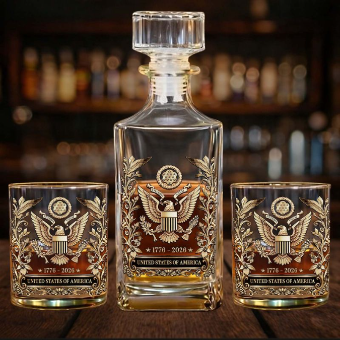 Cowgic USA 250 Years Anniversary Whiskey Glass | Patriotic 1776–2026 Whiskey Glass | 4th of July Whiskey Glass