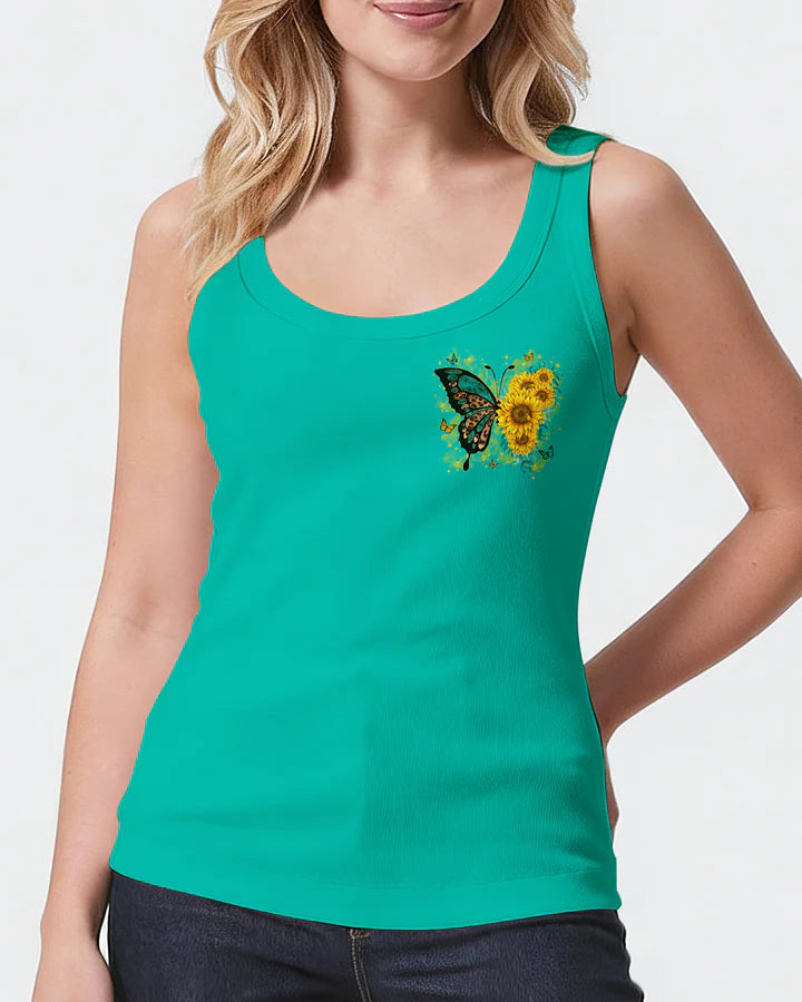 Cowgic Blessed By God Butterfly Sunflowers Women's All Over Print Shirt