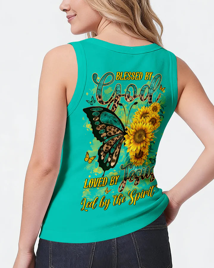 Cowgic Blessed By God Butterfly Sunflowers Women's All Over Print Shirt