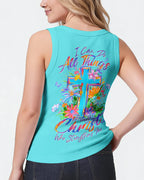 Cowgic I Can Do All Things Through Christ Colorful Floral Women's All Over Print