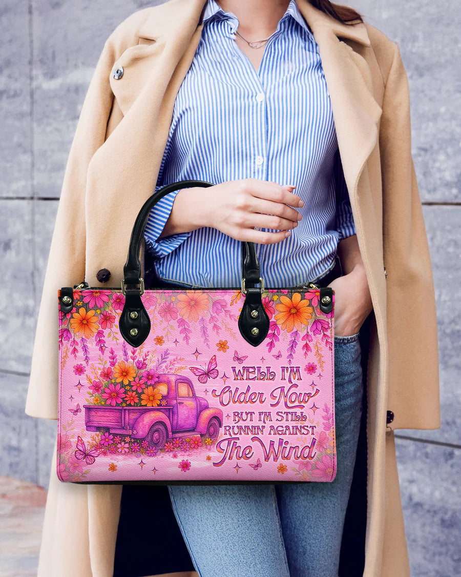 Cowgic Running Against The Wind Truck Leather Handbag
