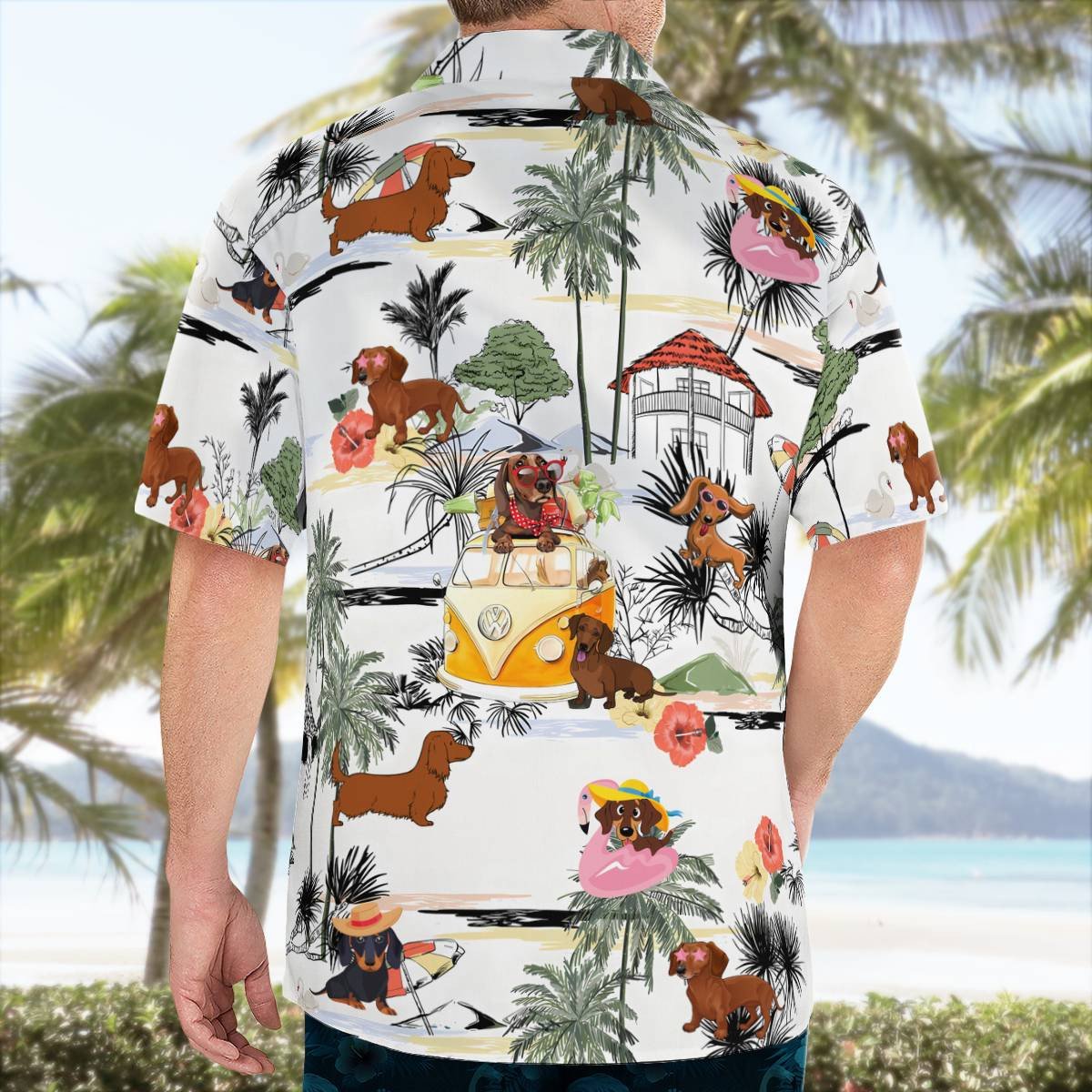Cowgic Dachshund Summer Beach V2