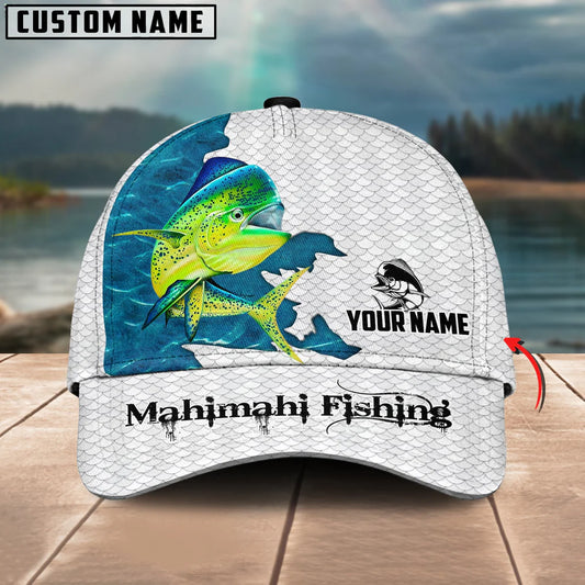 Cowgic Mahimahi Fishing Customized Name 3D Classic Cap