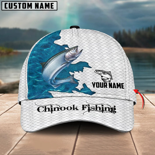 Cowgic Chinook Fishing Customized Name 3D Classic Cap