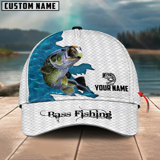 Cowgic Bass Fishing Customized Name 3D Classic Cap