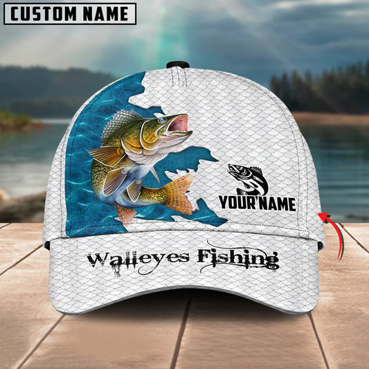 Cowgic Walleyes Fishing Customized Name 3D Classic Cap