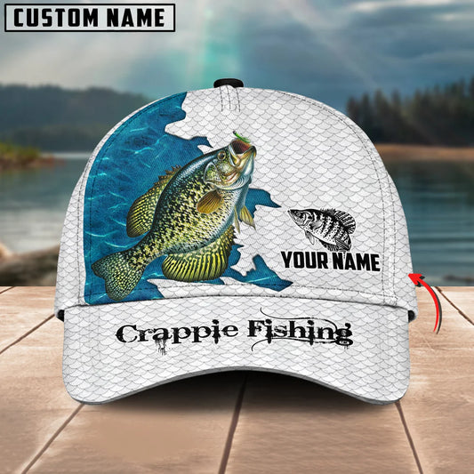Cowgic Crappie Fishing Customized Name 3D Classic Cap
