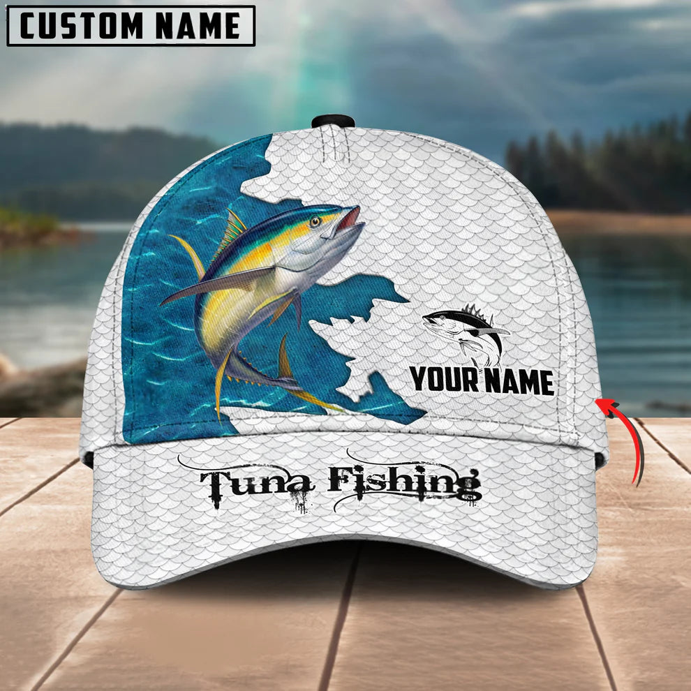 Cowgic Tuna Fishing Customized Name 3D Classic Cap