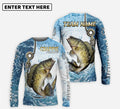 Cowgic Crappie Fishing Golden Hook Graphic Sport Custom Name & Team Name 3D