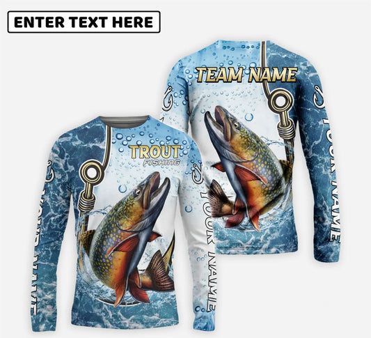 Cowgic Trout Fishing Golden Hook Graphic Sport Custom Name & Team Name 3D